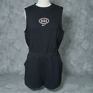 Nike Sportswear Black Varsity One-Piece Romper Size Large NWT